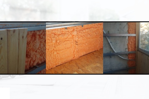 Утепление балкона полиуретановым утеплителем Полинор